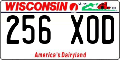 WI license plate 256XOD