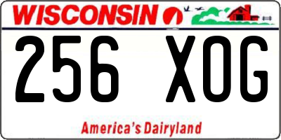 WI license plate 256XOG