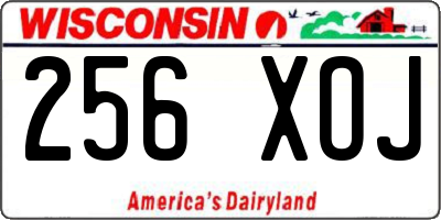 WI license plate 256XOJ