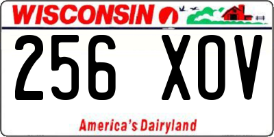 WI license plate 256XOV