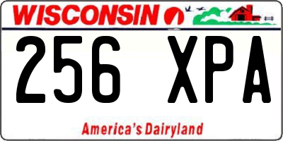 WI license plate 256XPA