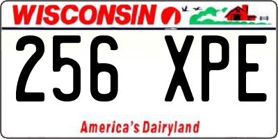 WI license plate 256XPE