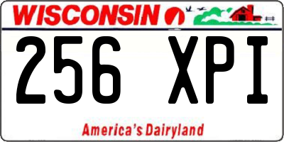 WI license plate 256XPI
