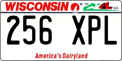 WI license plate 256XPL
