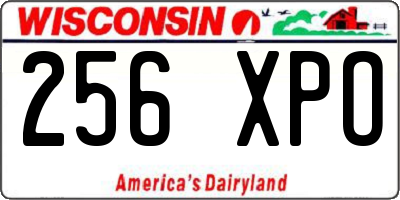 WI license plate 256XPO