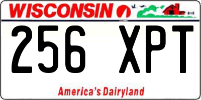 WI license plate 256XPT