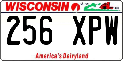 WI license plate 256XPW