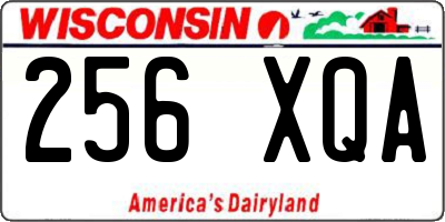 WI license plate 256XQA
