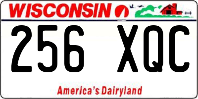 WI license plate 256XQC