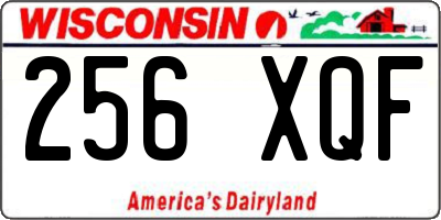 WI license plate 256XQF