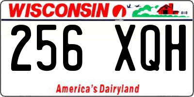 WI license plate 256XQH