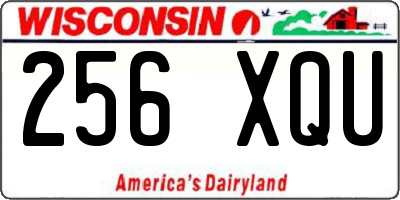 WI license plate 256XQU