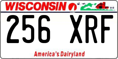 WI license plate 256XRF