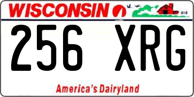WI license plate 256XRG