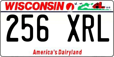 WI license plate 256XRL