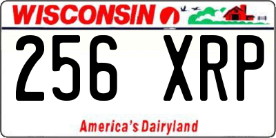 WI license plate 256XRP