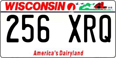 WI license plate 256XRQ