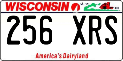 WI license plate 256XRS