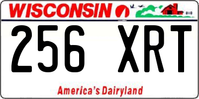 WI license plate 256XRT