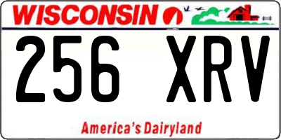 WI license plate 256XRV