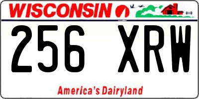 WI license plate 256XRW