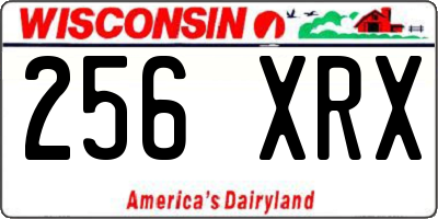 WI license plate 256XRX