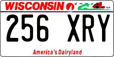 WI license plate 256XRY