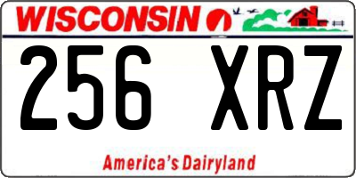WI license plate 256XRZ