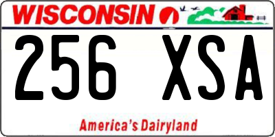 WI license plate 256XSA
