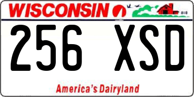 WI license plate 256XSD