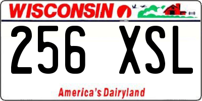 WI license plate 256XSL