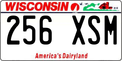WI license plate 256XSM