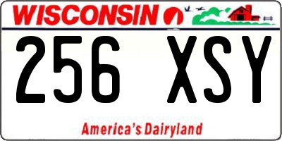 WI license plate 256XSY