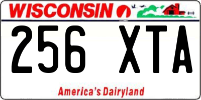 WI license plate 256XTA