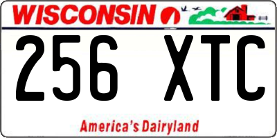 WI license plate 256XTC