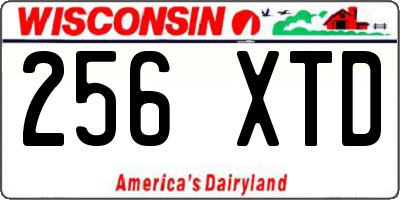 WI license plate 256XTD