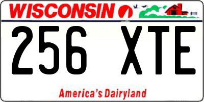 WI license plate 256XTE