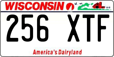 WI license plate 256XTF