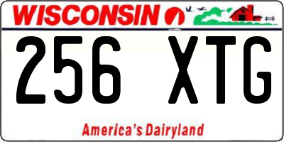 WI license plate 256XTG