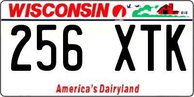WI license plate 256XTK