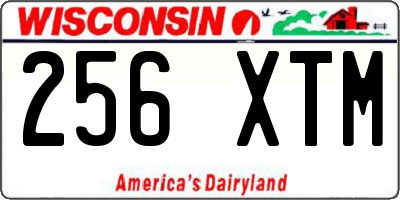 WI license plate 256XTM