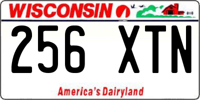 WI license plate 256XTN