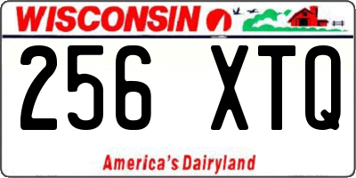 WI license plate 256XTQ