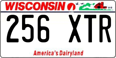 WI license plate 256XTR