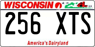 WI license plate 256XTS