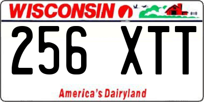 WI license plate 256XTT