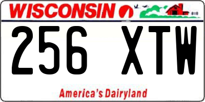 WI license plate 256XTW
