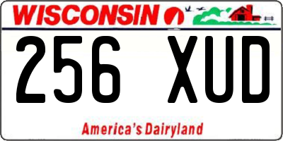 WI license plate 256XUD
