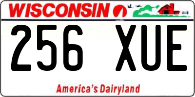 WI license plate 256XUE