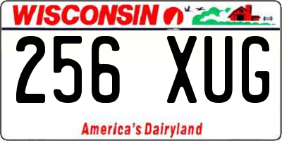 WI license plate 256XUG
